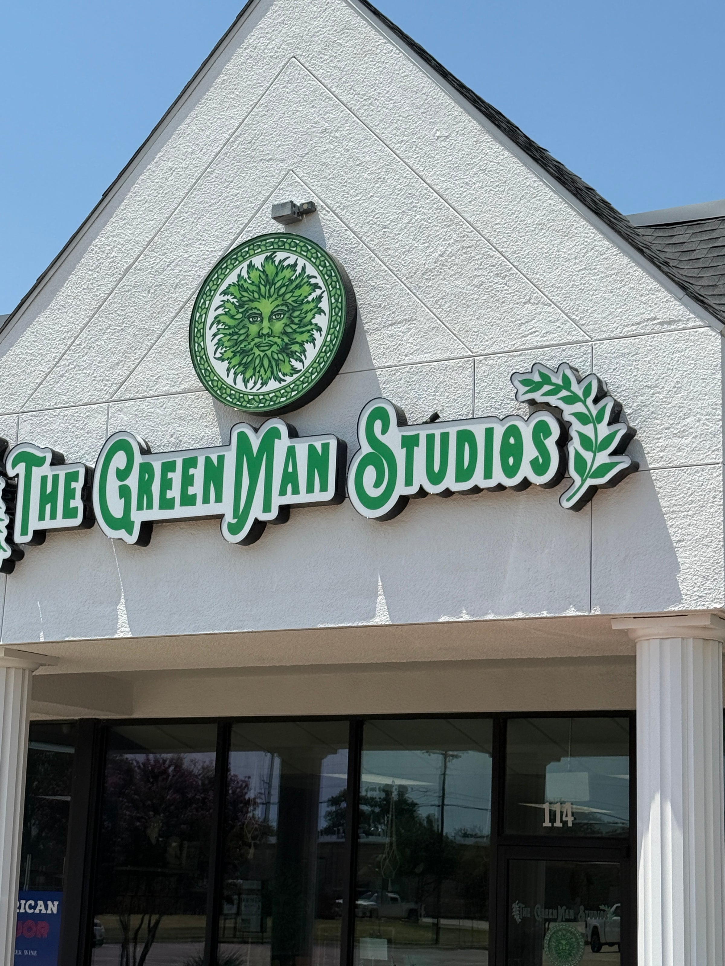 Our Storefront | The GreenMan Studios- 359 Lake Park Road Suite